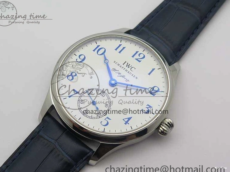 MIROTIME 0701 Portuguese Fa Jones IW544203 SS GSF 1:1 Best Edition White Dial On Leather Strap Trendsetting 7235